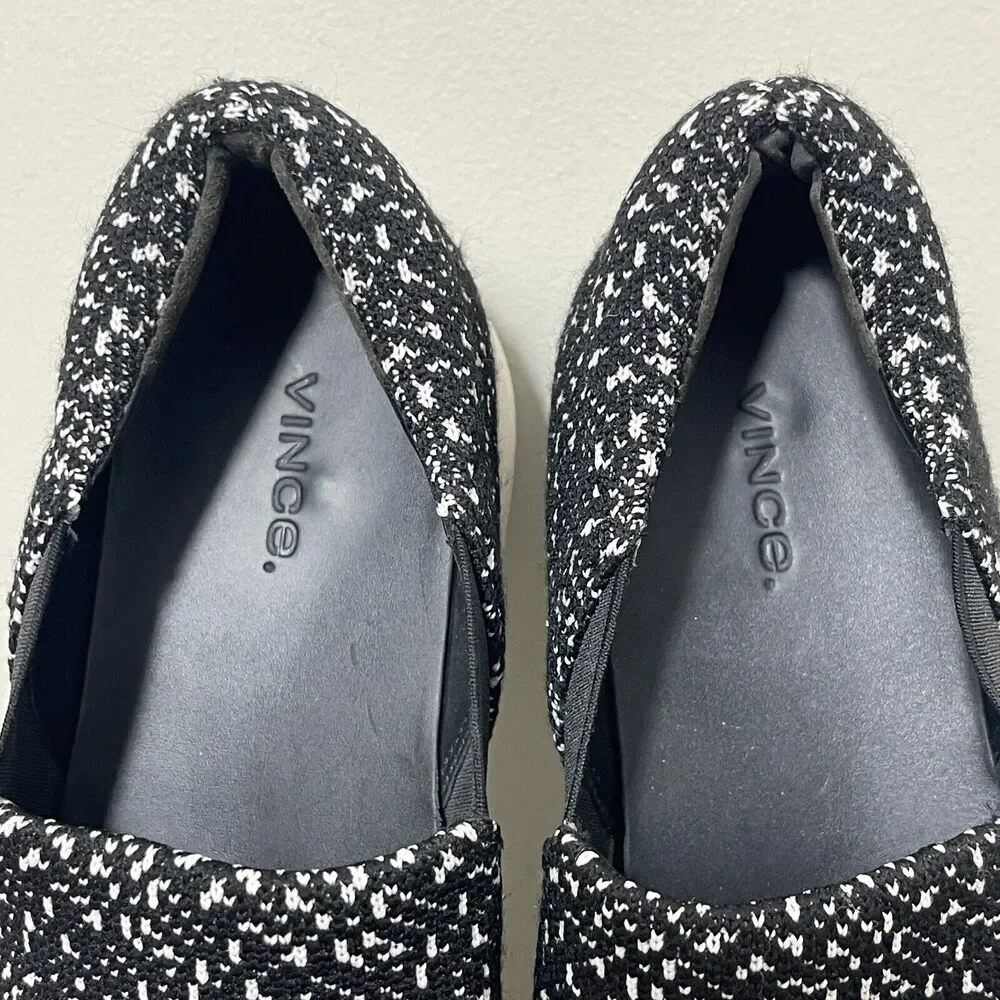 Vince Sneakers Womens US 9.5M EUR 39.5 Blair‎ Slip On Platform Black White Knit